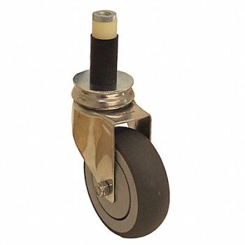 GRAINGER APPROVED Quiet-Roll Expanding Stem Caster 6, 455U42