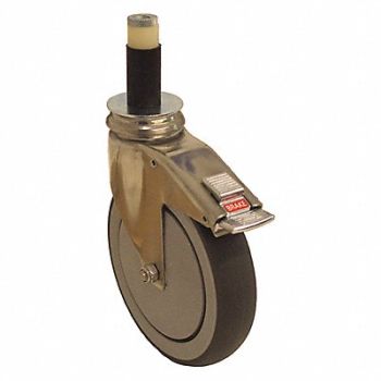 GRAINGER APPROVED Quiet-Roll Expanding Stem Caster 4, 455U46