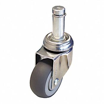 GRAINGER APPROVED Quiet-Roll Friction-Ring Stem Caster 6, 455U45