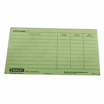 BEST Key Authorization Card Paper For Keys, 455W11