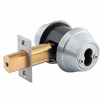STANLEY Deadbolt Locks 2 Grade Cylindrical Zinc, 455W12