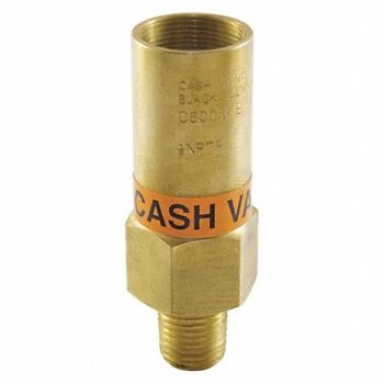 CASH VALVE Relief Valve Brass 250 psi 2-53/64 H, 457A17