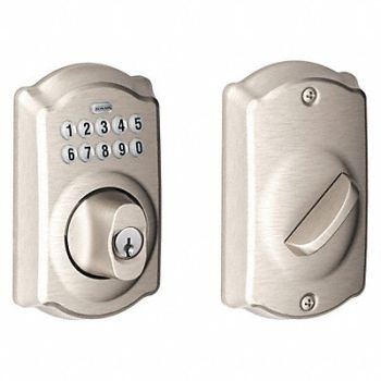 SCHLAGE RESIDENTIAL Push Button Lockset Deadbolt Handle, 457F57