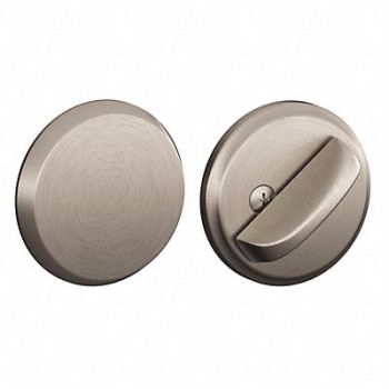 SCHLAGE RESIDENTIAL One-Sided Deadbolt Satin Nickel Finish, 457F91