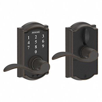SCHLAGE RESIDENTIAL Electronic Lock Lever Antique Bronze, 457G33