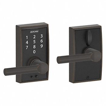 SCHLAGE RESIDENTIAL Electronic Lock Lever Antique Bronze, 457G41
