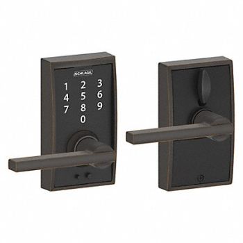 SCHLAGE RESIDENTIAL Electronic Lock Lever Antique Bronze, 457G42