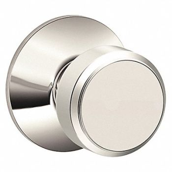 SCHLAGE RESIDENTIAL Knob Lockset Bright Nickel Passage Gr 2, 457G49