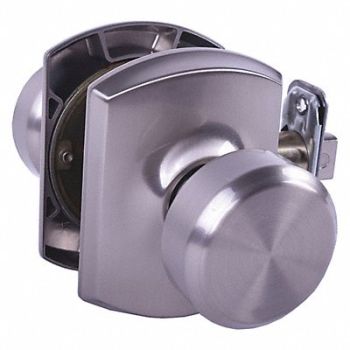 SCHLAGE RESIDENTIAL Knob Lockset Satin Nickel Passage Gr 2, 457G50