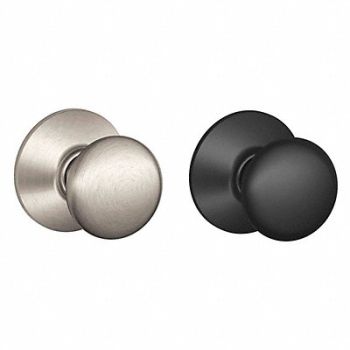 SCHLAGE RESIDENTIAL Knob Lockset Satin Nickel Passage Gr 2, 457G53