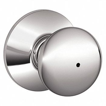 SCHLAGE RESIDENTIAL Knob Lockset Bright Chrome Privacy Gr 2, 457G94