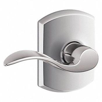 SCHLAGE RESIDENTIAL Door Lever Lockset Bright Chrome Passage, 457H11