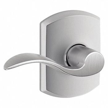 SCHLAGE RESIDENTIAL Door Lever Lockset Satin Chrome Passage, 457H12