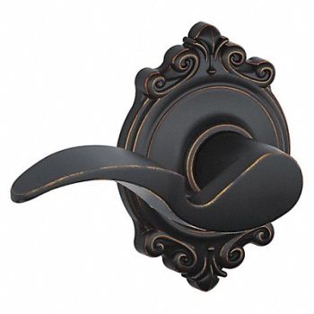 SCHLAGE RESIDENTIAL Lever Lockset Antique Bronze Passage, 457H20