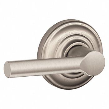 SCHLAGE RESIDENTIAL Door Lever Lockset Satin Nickel Passage, 457H24