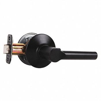 SCHLAGE RESIDENTIAL Lever Lockset Black Powder Coat Passage, 457H26