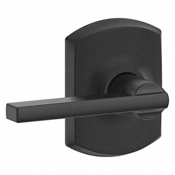 SCHLAGE RESIDENTIAL Lever Lockset Black Powder Coat Passage, 457H46