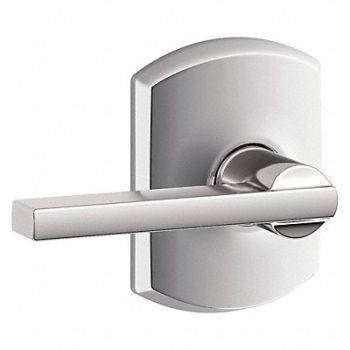 SCHLAGE RESIDENTIAL Door Lever Lockset Bright Chrome Passage, 457H48