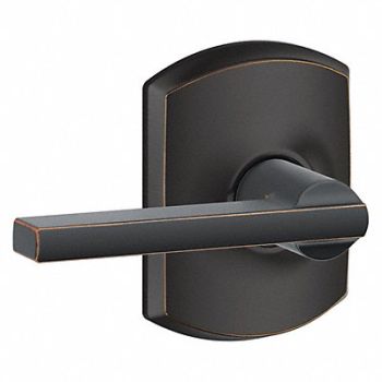 SCHLAGE RESIDENTIAL Lever Lockset Antique Bronze Passage, 457H50