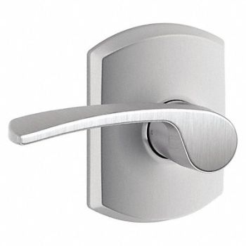 SCHLAGE RESIDENTIAL Door Lever Lockset Satin Chrome Passage, 457H58