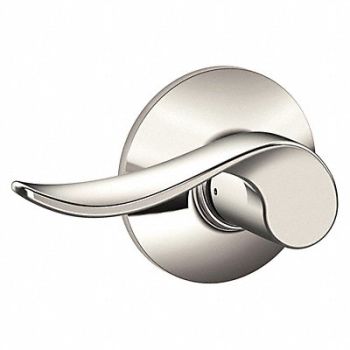 SCHLAGE RESIDENTIAL Door Lever Lockset Bright Nickel Passage, 457H60