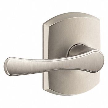 SCHLAGE RESIDENTIAL Door Lever Lockset Satin Nickel Passage, 457H65
