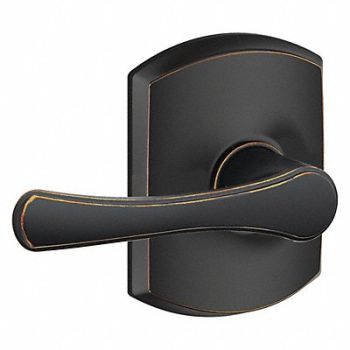 SCHLAGE RESIDENTIAL Lever Lockset Antique Bronze Passage, 457H66