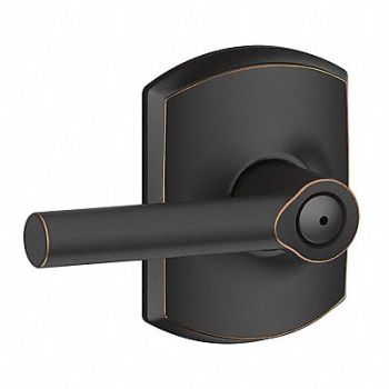 SCHLAGE RESIDENTIAL Lever Lockset Antique Bronze Privacy, 457J32