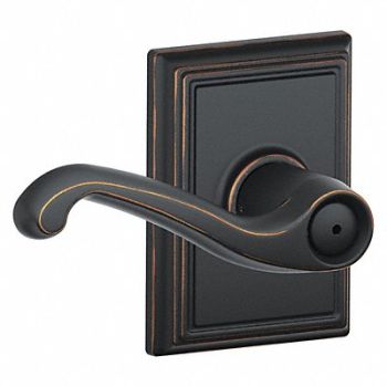 SCHLAGE RESIDENTIAL Lever Lockset Antique Bronze Privacy, 457J99