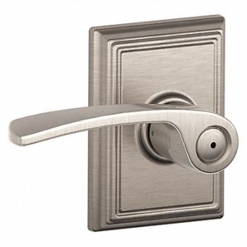 SCHLAGE RESIDENTIAL Door Lever Lockset Satin Nickel Privacy, 457K15