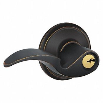SCHLAGE RESIDENTIAL Lever Lockset Antique Bronze Entrance, 457K34
