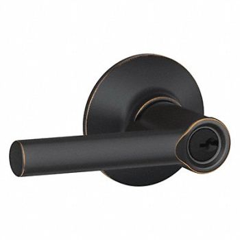 SCHLAGE RESIDENTIAL Lever Lockset Antique Bronze Entrance, 457K39
