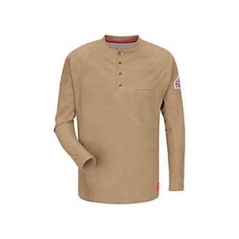 VF IMAGEWEAR J2394 Flame-Resistant Crewneck Shirt L Khaki, 458L78