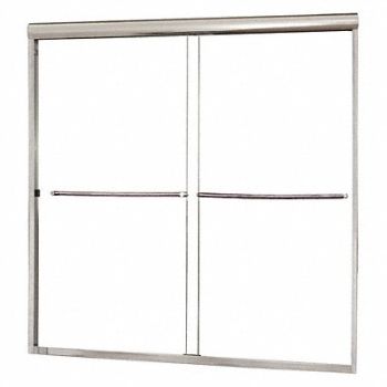 FOREMOST Tub Door Silver Dbl Slid 55 in, 458M63