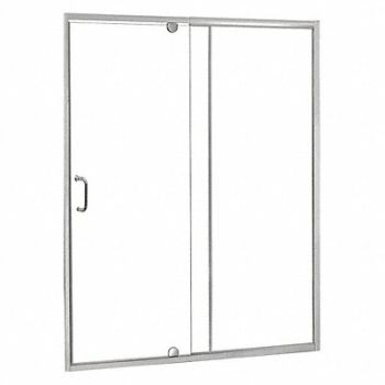 FOREMOST Shower Door and Panel Silver Pivot 69 in, 458N28