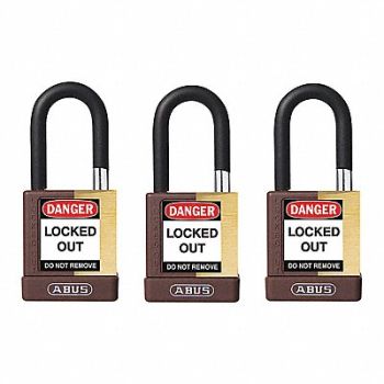 ABUS Keyed Padlock 3/4 W x1-1/2 H Shackle PK3, 459T64