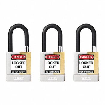 ABUS Keyed Padlock 3/4 W x1-1/2 H Shackle PK3, 459T65