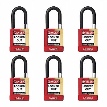 ABUS Keyed Padlock 3/4 W x1-1/2 H Shackle PK6, 459T76