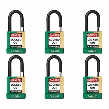 ABUS Keyed Padlock 3/4 W x1-1/2 H Shackle PK6, 459T78