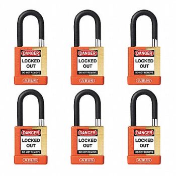 ABUS Keyed Padlock 3/4 W x1-1/2 H Shackle PK6, 459T80
