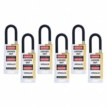 ABUS Keyed Padlock 3/4 W x1-1/2 H Shackle PK6, 459U81