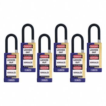 ABUS Keyed Padlock 3/4 W x1-1/2 H Shackle PK6, 459U83