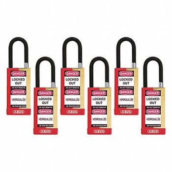 ABUS Keyed Padlock 3/4 W x1-1/2 H Shackle PK6, 459U33