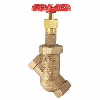 UNITED BRASS WORKS Globe Valve 1-1/2 Bronze FNPT 400 psi, 45A301