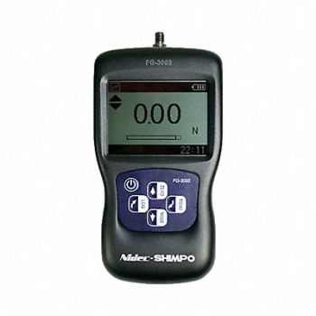 SHIMPO Digital Force Gauge 8 Digit LCD 1000N, 45AE79