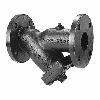 KECKLEY Y Strainer 7 7/8 H 0.062 Perf Cast Iron, 45AL83
