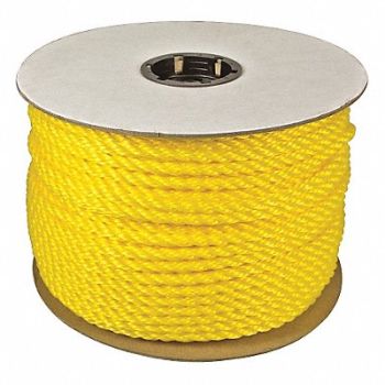 GRAINGER APPROVED Rope 1000ft Yllw Polyprpylne, 45AV30