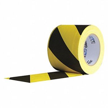 PROTAPES Gaffer s Tape Black/Yellow 6inx30 yd, 45AW65