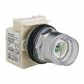SCHNEIDER ELECTRIC Illum Push Button Operator 30mm Green, 45C331