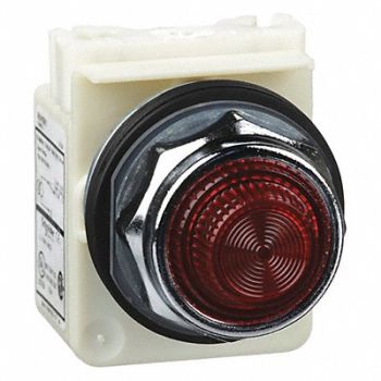 SCHNEIDER ELECTRIC Pilot Light Incan Red 110-120V, 45C455
